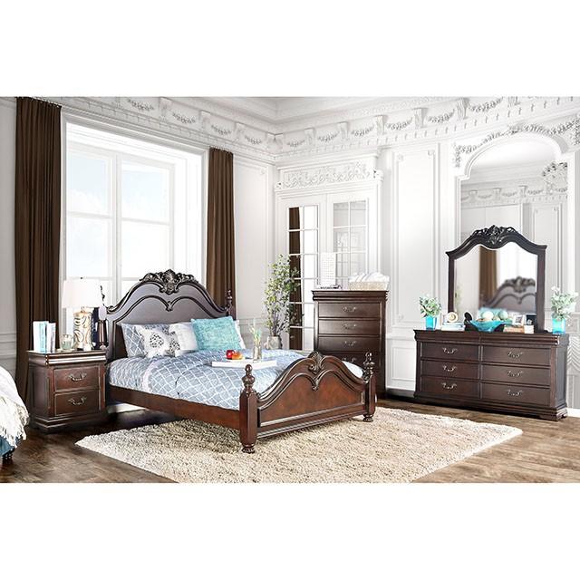 Mandura Cherry Queen Bed - California Furniture (Coachella, CA)
