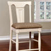 SABRINA Off White/Cherry Ctr.Ht. Chair, Cherry & White (2/CTN) - California Furniture (Coachella, CA)