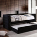 Susanna Black Daybed w/ Trundle, Black - California Furniture (Coachella, CA)
