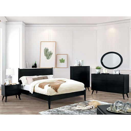 LENNART II Black Oval Mirror - California Furniture (Coachella, CA)