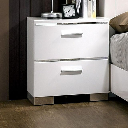 Malte White Night Stand - California Furniture (Coachella, CA)