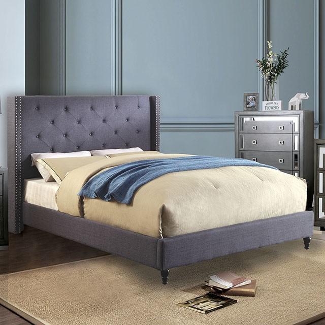 Anabelle E.King Bed Purple & Natural - California Furniture (Coachella, CA)