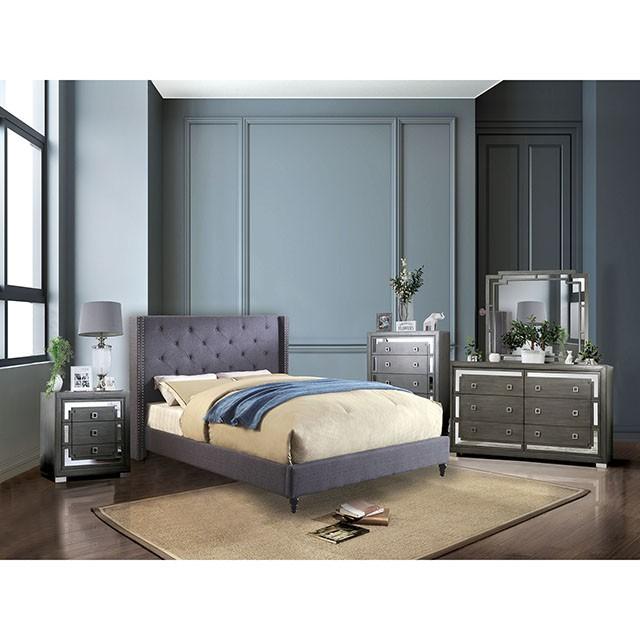 Anabelle E.King Bed Purple & Natural - California Furniture (Coachella, CA)