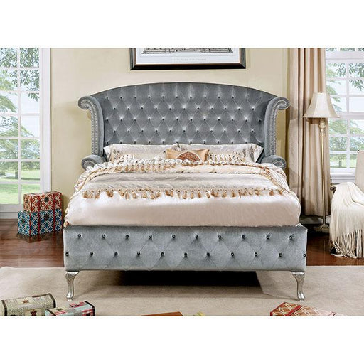 Alzir Gray & Black Queen & E.King Bed - California Furniture (Coachella, CA)