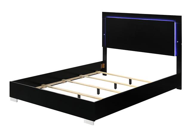 Sinistra E.King & Queen Bed White, Black & Beige - California Furniture (Coachella, CA)