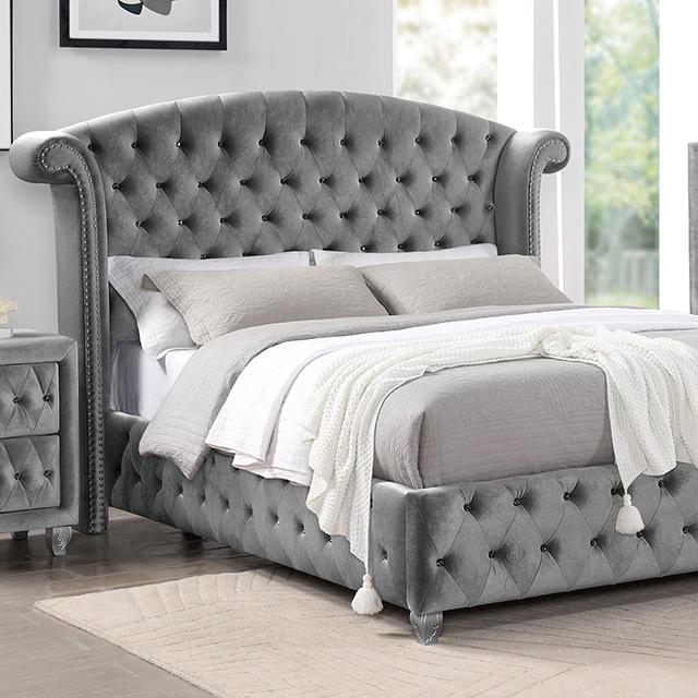 Zohar Queen & Twin Bed Black, Grey, & Pink - California Furniture (Coachella, CA)