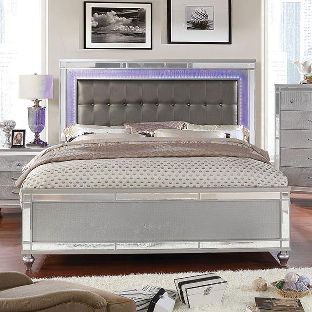 Brachium Bed White & Silver - California Furniture (Coachella, CA)