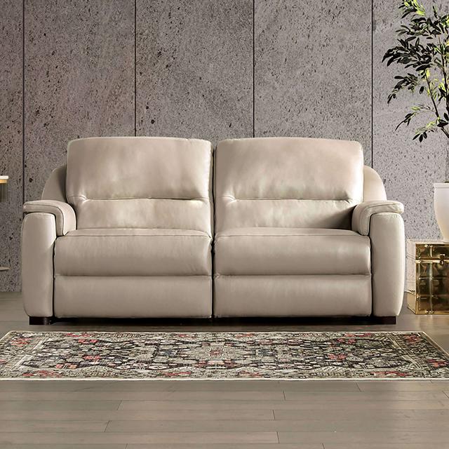 ALTAMURA Power Loveseat, Gray & Beige - California Furniture (Coachella, CA)