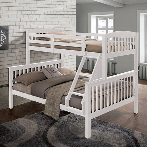Brookings Twin/Full Bunk Bed White, Brown & Black - California Furniture (Coachella, CA)