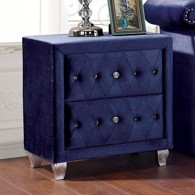 Alzire Black & Blue Night Stand - California Furniture (Coachella, CA)