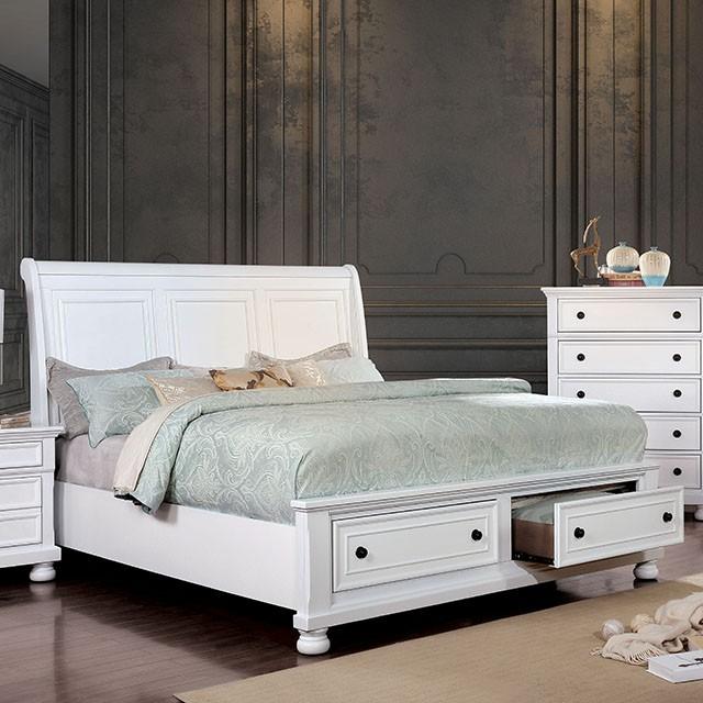 Castor Bed Black, Chrome, & White - California Furniture (Coachella, CA)