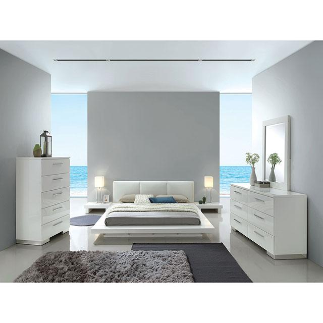 Christie Glossy White Chest - California Furniture (Coachella, CA)