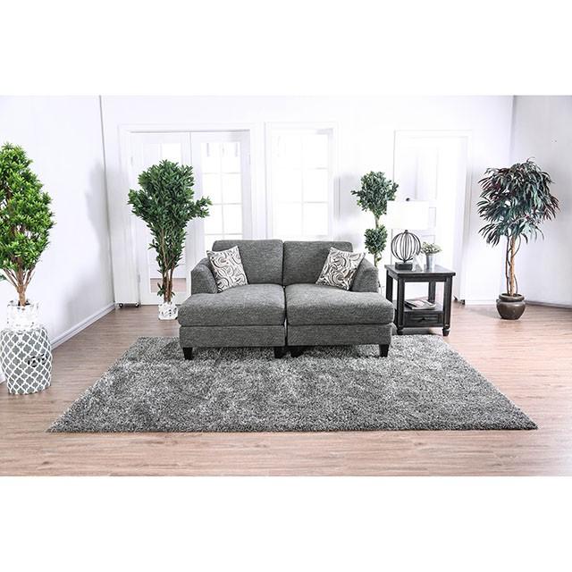 Lowry Gray Sectional w/ Ottoman - California Furniture (Coachella, CA)