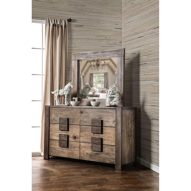 AVEIRO Rustic Natural Tone Mirror - California Furniture (Coachella, CA)
