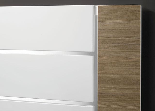 ERLANGEN Cal.King & E.King Bed, White/Natural - California Furniture (Coachella, CA)