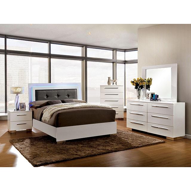 CLEMENTINE Glossy White Mirror - California Furniture (Coachella, CA)