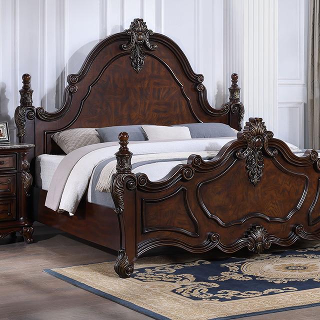 Francione Bed Chrome & Cherry - California Furniture (Coachella, CA)
