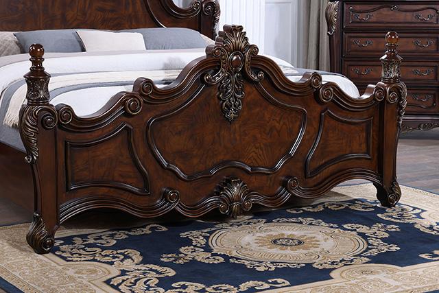 Francione Bed Chrome & Cherry - California Furniture (Coachella, CA)