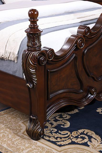 Francione Bed Chrome & Cherry - California Furniture (Coachella, CA)