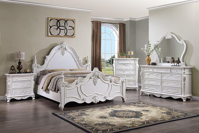 Francione Bed Chrome & Cherry - California Furniture (Coachella, CA)