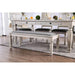 Georgia Antique White/Gray Bench - California Furniture (Coachella, CA)