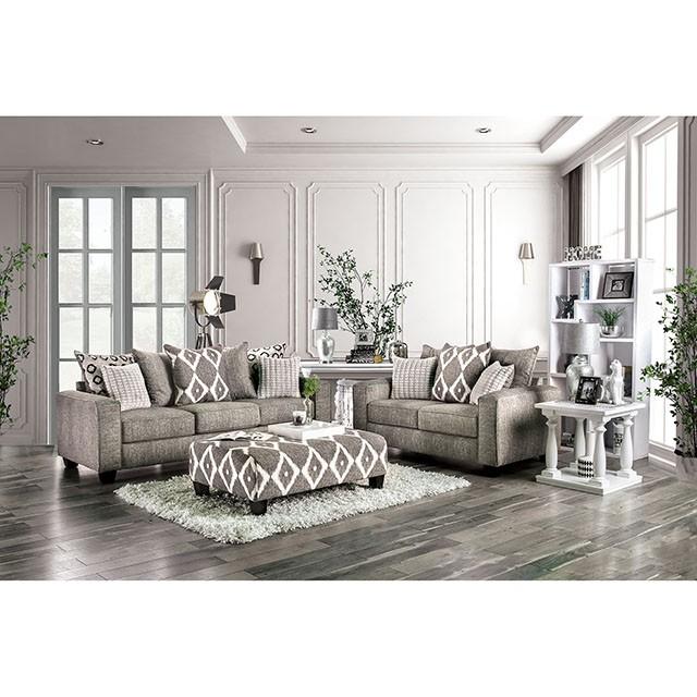 Basie Gray Love Seat - California Furniture (Coachella, CA)