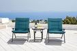 Bastia 3 Pc. Conversation Set Teal & Beige - California Furniture (Coachella, CA)
