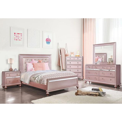 Ariston Rose Pink Full, Twin, & Queen Bed - California Furniture (Coachella, CA)