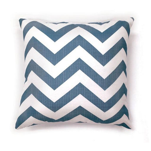 ZOE 18" X 18" Pillow, Blue Chevron (2/CTN) - California Furniture (Coachella, CA)