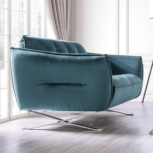 Civellutino Loveseat Teal - California Furniture (Coachella, CA)