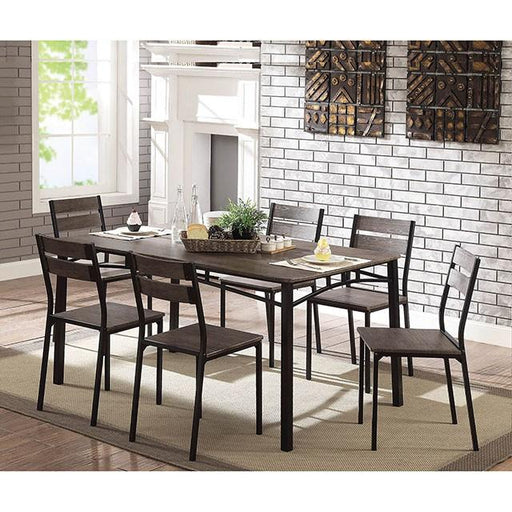 Westport Antique Brown/Black 7 Pc. Dining Table Set - California Furniture (Coachella, CA)