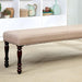 HOLCROFT Antique Cherry/Beige Bench - California Furniture (Coachella, CA)
