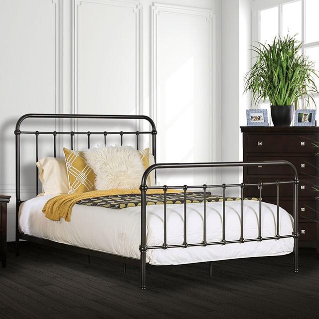 IRIA Dark Bronze Cal.King & E.King Bed - California Furniture (Coachella, CA)