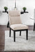 Jasmin Black/White Side Chair (2/CTN) - California Furniture (Coachella, CA)