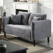 LYNDA Loveseat w/ Pillows, Dark Gray - California Furniture (Coachella, CA)