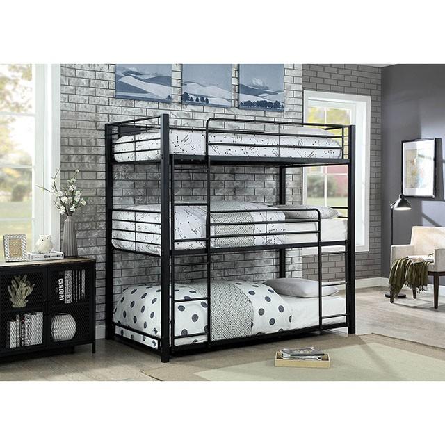 Olga I Antique Black Full/Full Bunk Bed - California Furniture (Coachella, CA)