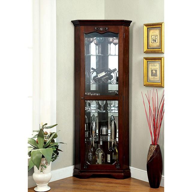 ORTLEY Walnut Curio - California Furniture (Coachella, CA)