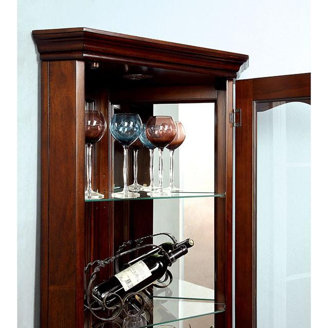 ORTLEY Walnut Curio - California Furniture (Coachella, CA)
