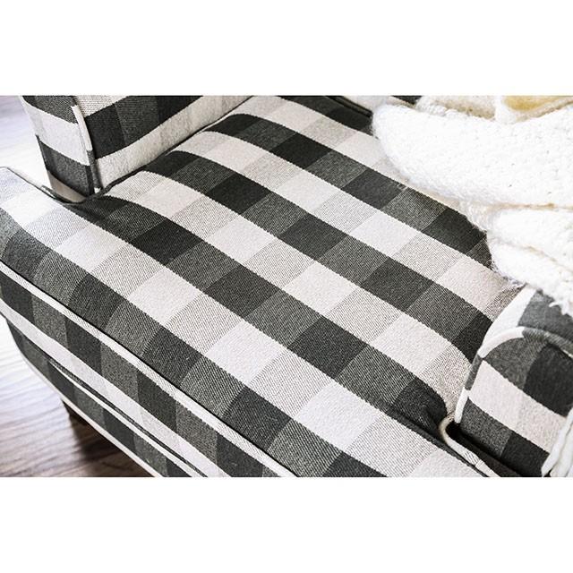 Patricia Ivory/Black Stripe Chair - California Furniture (Coachella, CA)