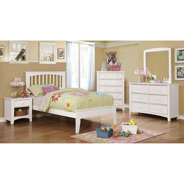 Pine Brook Cherry & White Full Bed - California Furniture (Coachella, CA)
