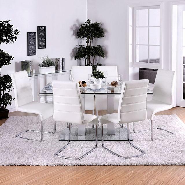 Richfield I Silver/Chrome Dining Table - California Furniture (Coachella, CA)