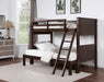 STAMOS Full/Full, Twin/Full, & Twin/twin Bunk Bed, Walnut - California Furniture (Coachella, CA)