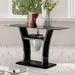 Staten Glossy Black/Chrome Sofa Table - California Furniture (Coachella, CA)