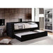 Susanna Black Daybed w/ Trundle, Black - California Furniture (Coachella, CA)