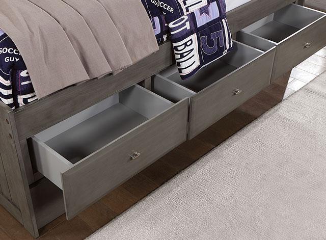 TIBALT Twin DayBed w/ Trundle, Dark Gray - California Furniture (Coachella, CA)