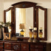 Tuscan II Glossy Dark Pine Tri-Fold Mirror - California Furniture (Coachella, CA)