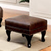 VAUGH Rustic Brown Ottoman - California Furniture (Coachella, CA)