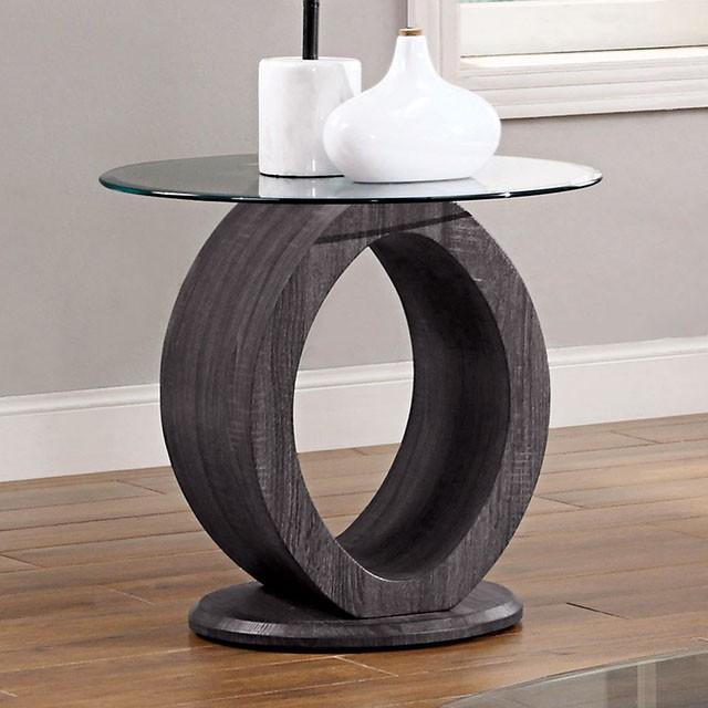 Lodia Gray End Table - California Furniture (Coachella, CA)