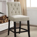 Izzy Beige/Antique Black Counter Ht. Chair, Ivory (2/CTN) - California Furniture (Coachella, CA)