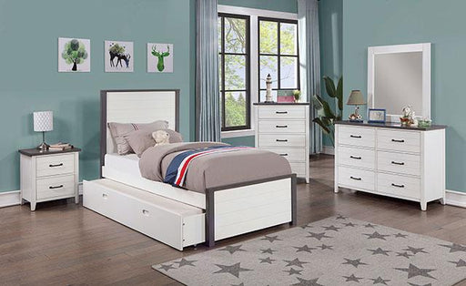 PRIAM Night Stand, White/Gray - California Furniture (Coachella, CA)